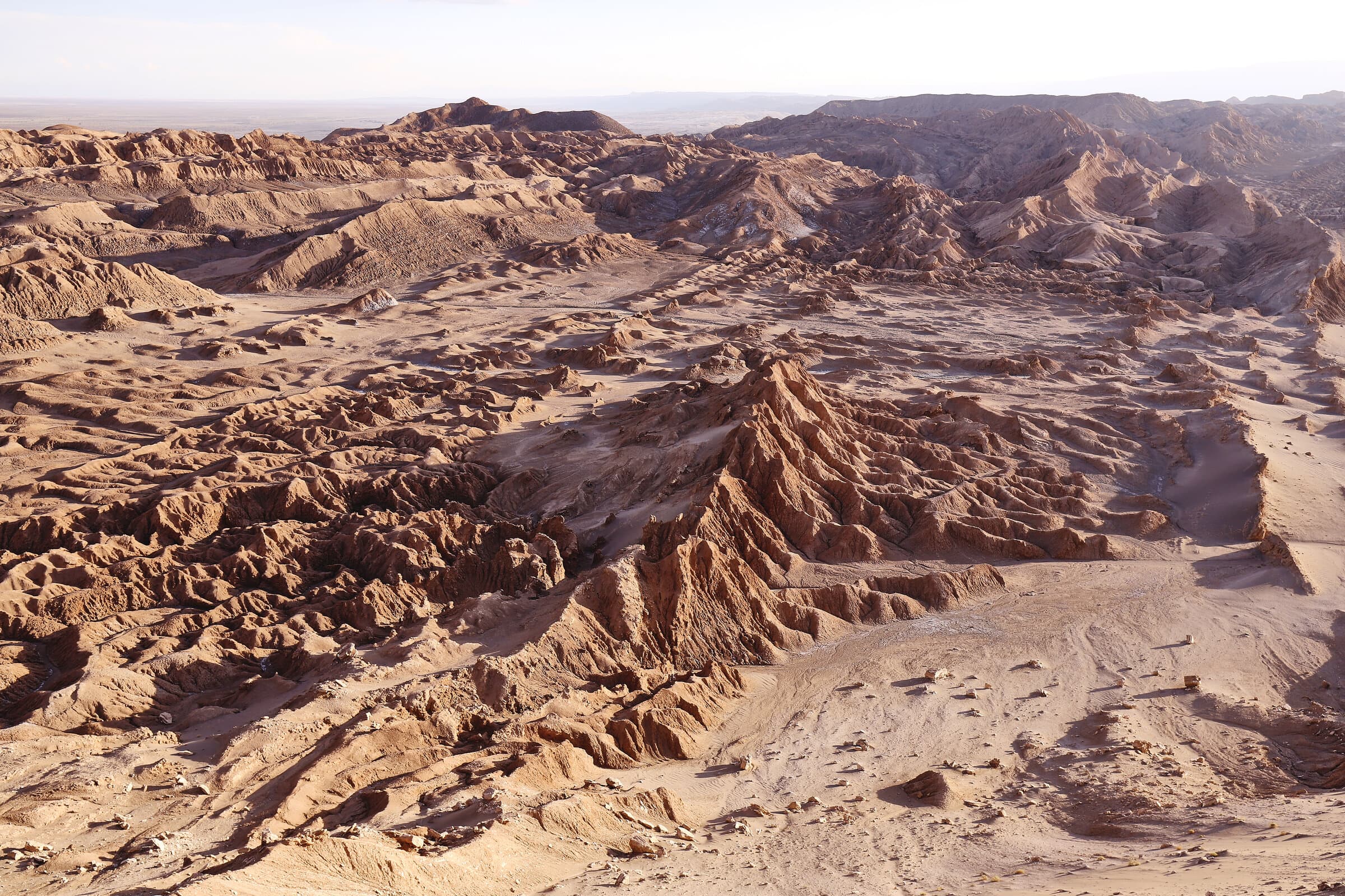 Aerial view of Atacama Desert formations